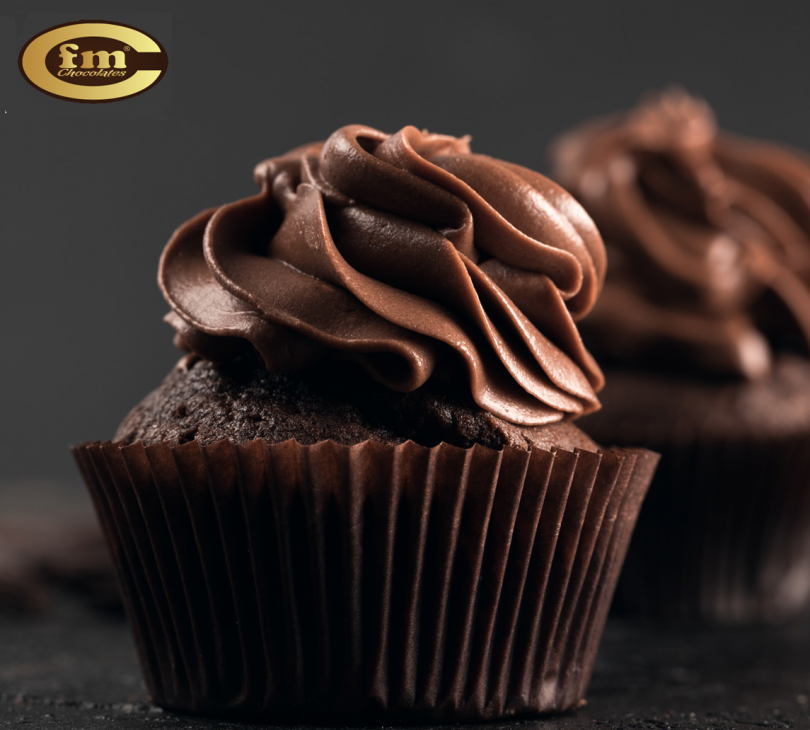 Paso a paso para hacer un muffin de chocolate.