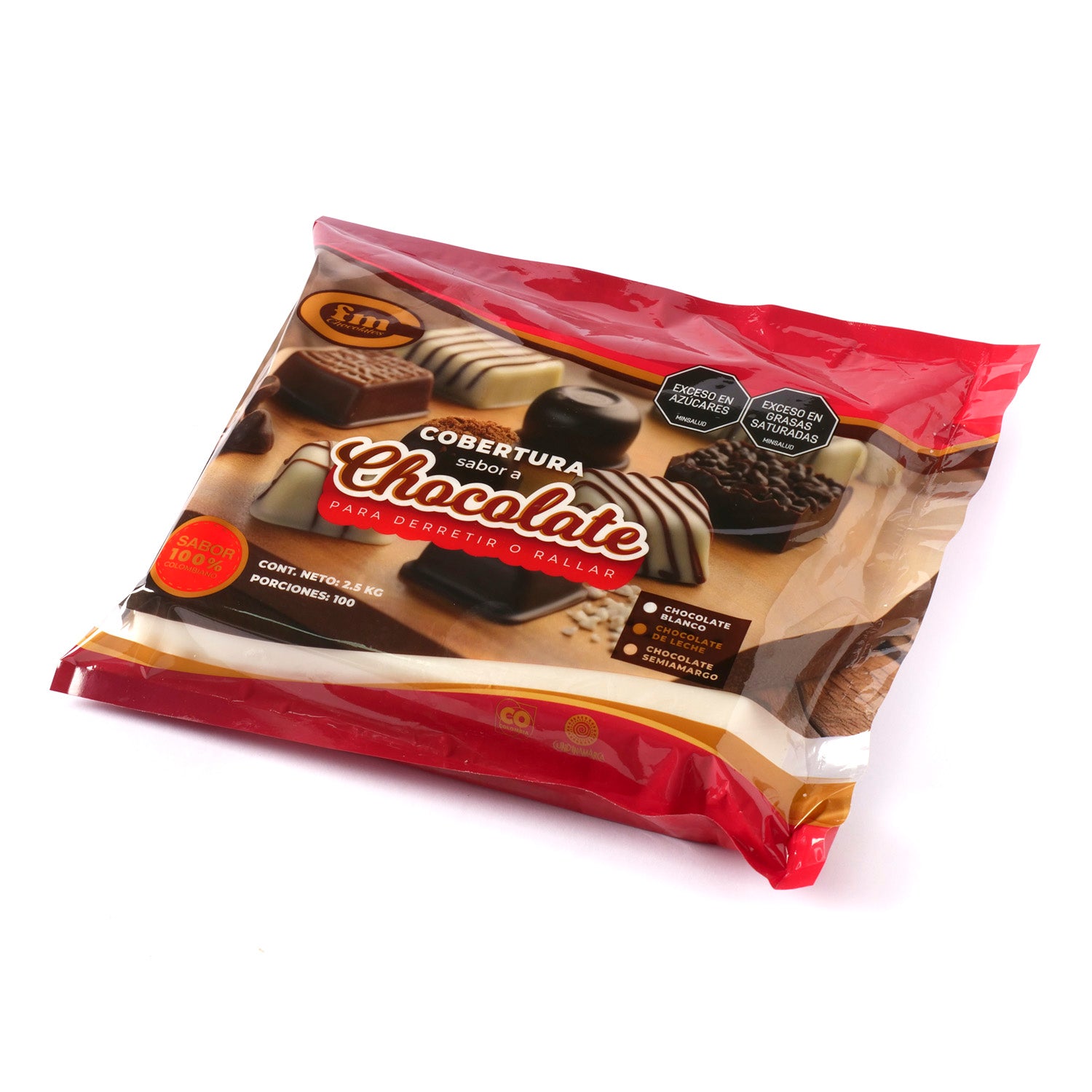 Cobertura sabor chocolate Blanco (bloque x 2,5 kg)