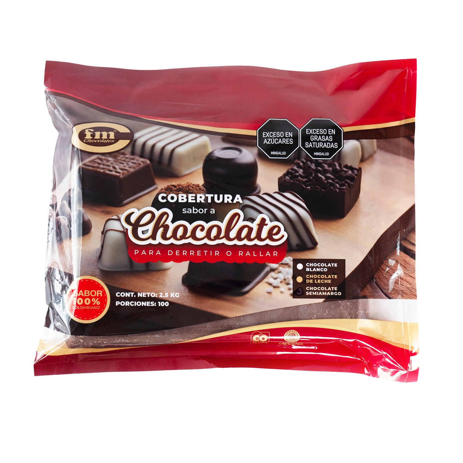 Cobertura chocolate con leche (bloque x 2,5 kg)