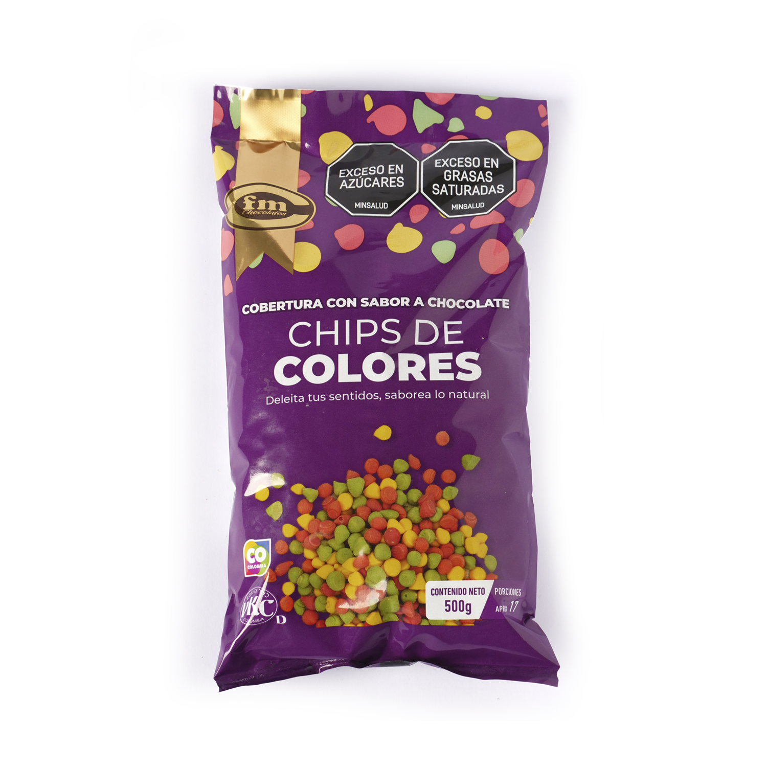 Chips Chocolate Colores x 500 gr