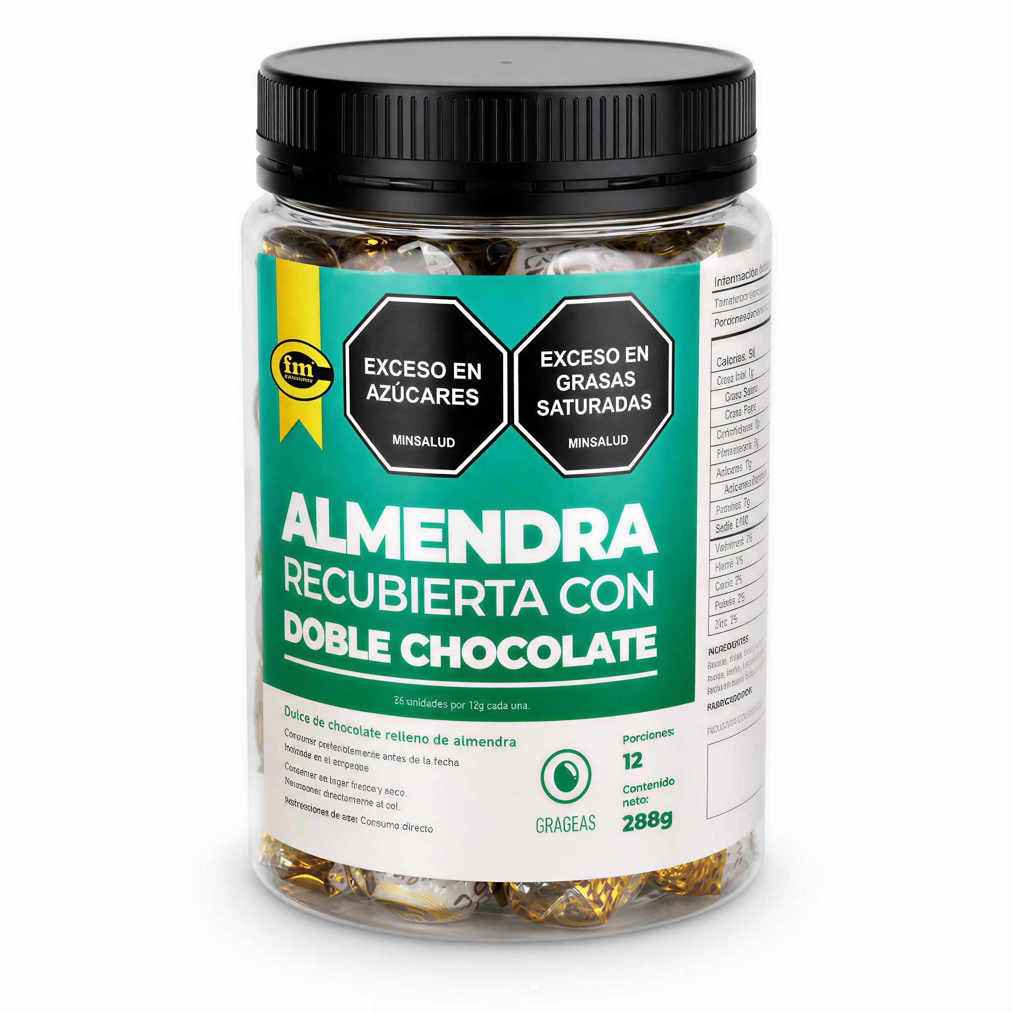Bombón Almendra dos chocolates Tarro x 24 unidades