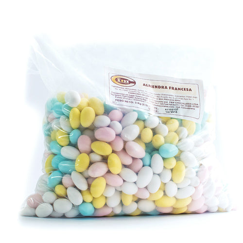 Almendra francesa blanca y color (bolsa x 3,0 kg)