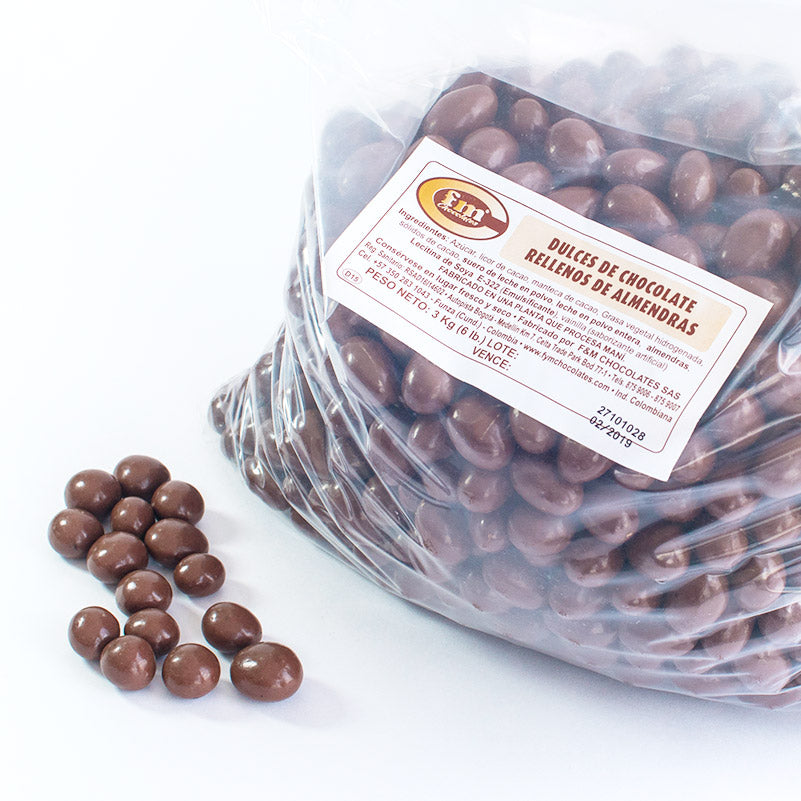 Almendras cubiertas con chocolate 3 kg